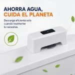 Sensor inteligente para descarga de inodoro que activa el agua automáticamente cuando es necesario, ayudando a optimizar su uso.