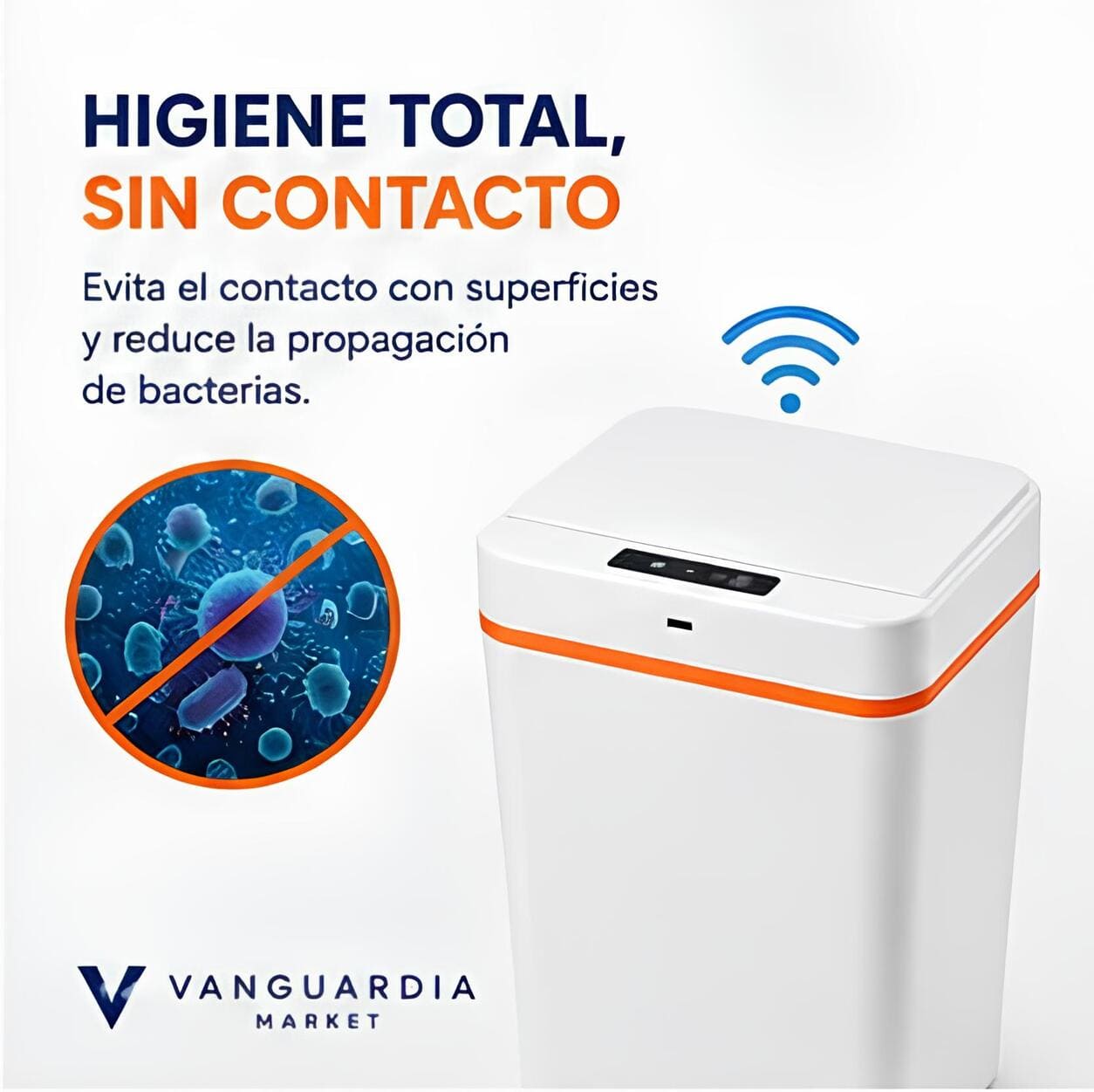 Basurero inteligente con sensor automático para cocina, baño, dormitorio y oficina