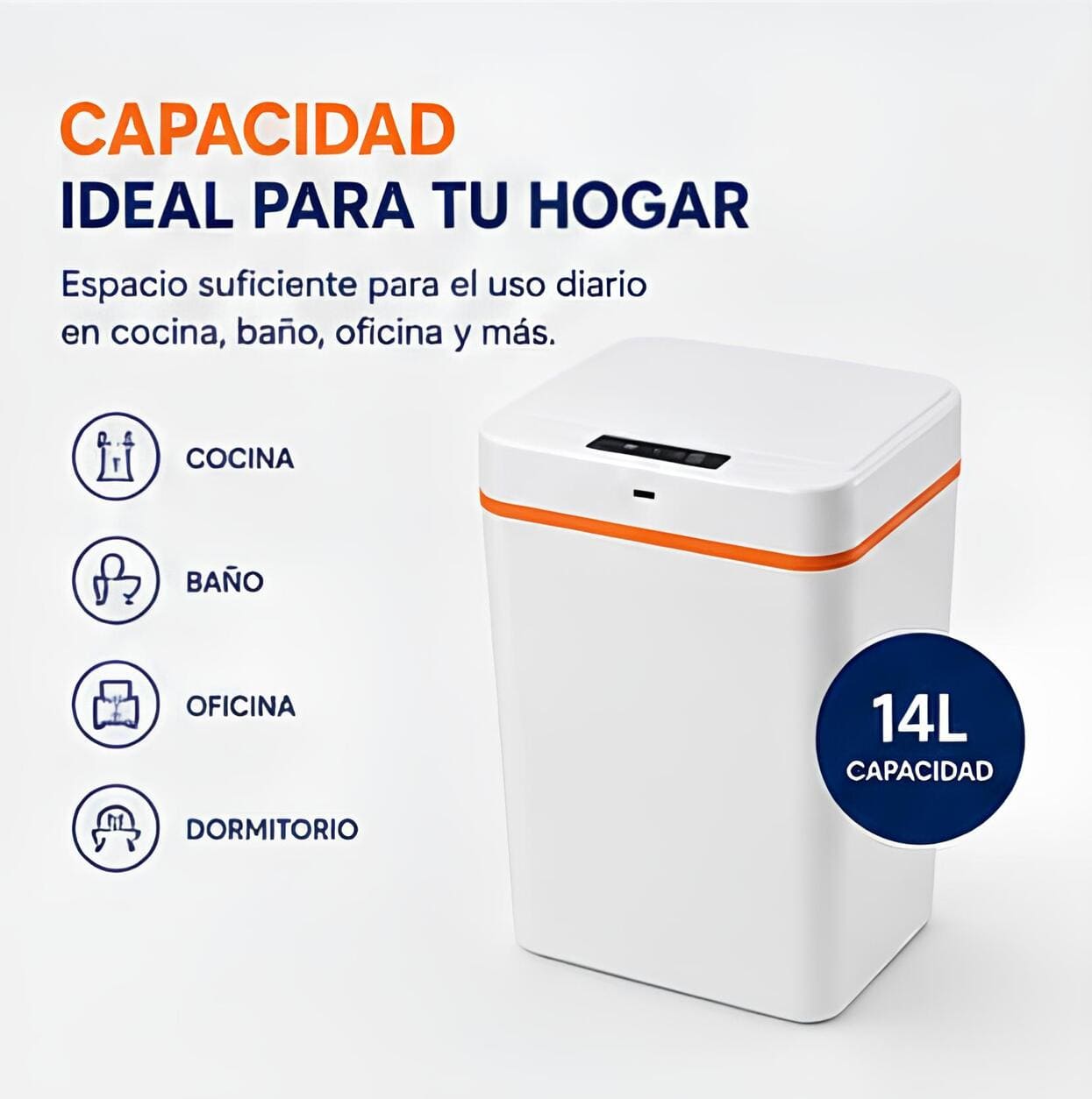 Basurero automático sin contacto que ayuda a mantener una mayor higiene al desechar residuos