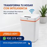 Tacho de basura con sensor automático recargable, diseño premium y apertura sin contacto